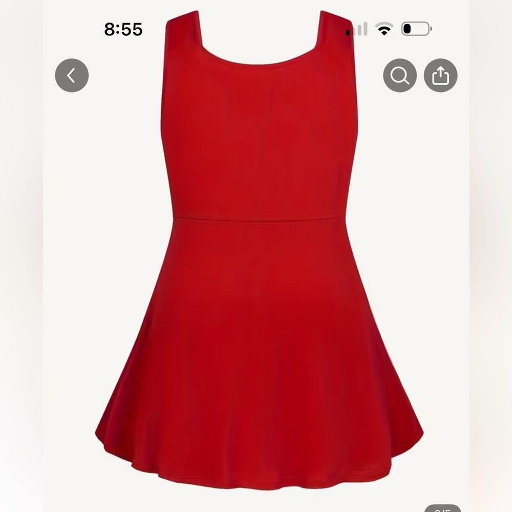 Elegant Red Sleeveless Tank Top with Black Lace-Up Detail size 2X NWOT - Picture 6 of 9